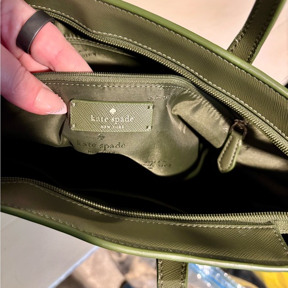 Kate Spade Forest Green Tote Purse - Picture 6 of 7